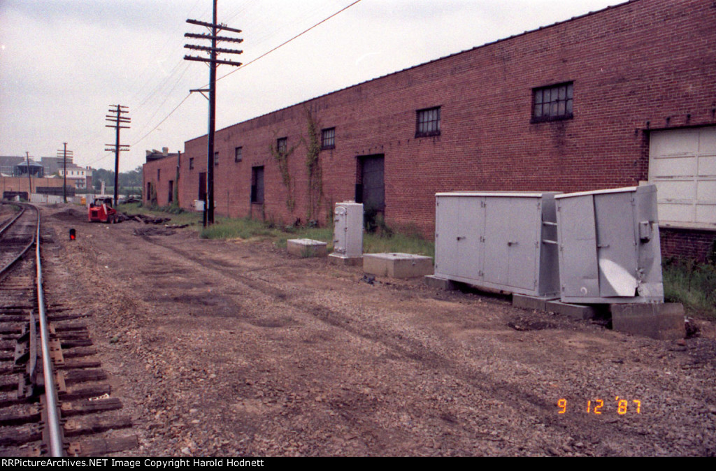 The view from Harrington Street looking towards Capital Blvd